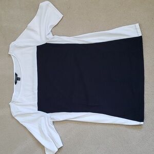 Ralph Lauren Color Contrast Elbow Sleeve Top